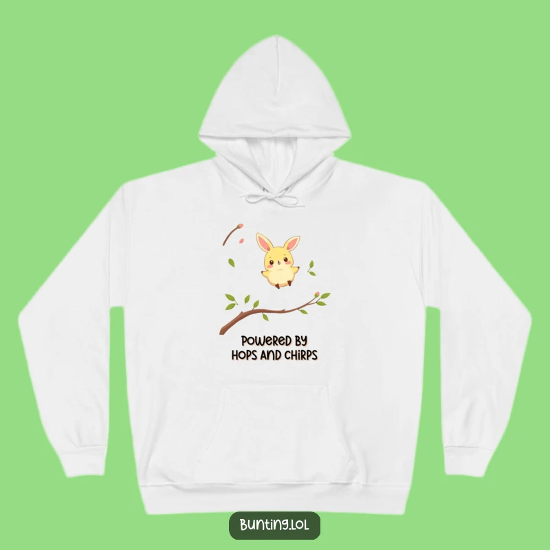 Funny Bunting Bird Hoodie: Cozy Playful Hopper Twig Jumping Sweatshirt - Great Funny Gift