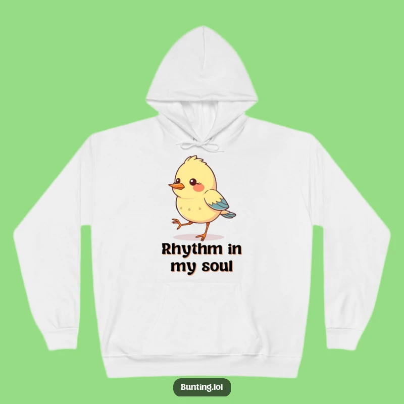 Funny Bunting Hoodie: Cozy Rhythmic Tapping Bird - Awesome Funny Gift!