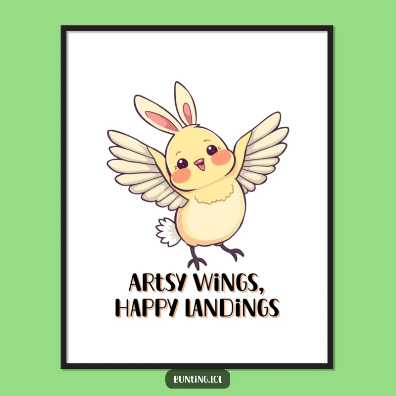 Free Printable Wall Art: Graceful Bunting Art, Elegant Downloadable Decor for Serenity