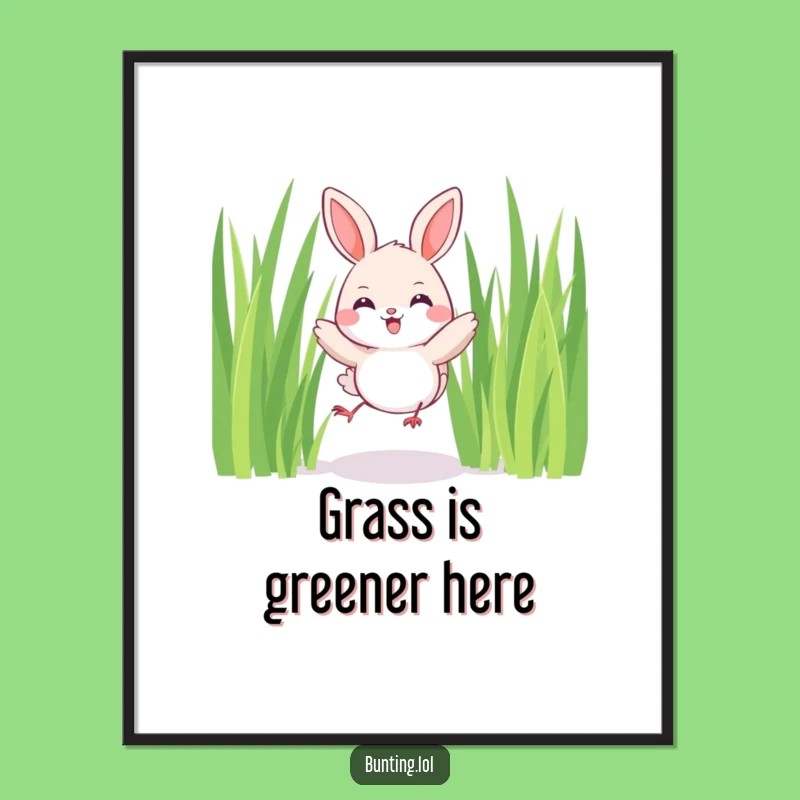 Free Printable Bunting Hop Wall Art: Funny Downloadable Bird Art for Cheerful Decor