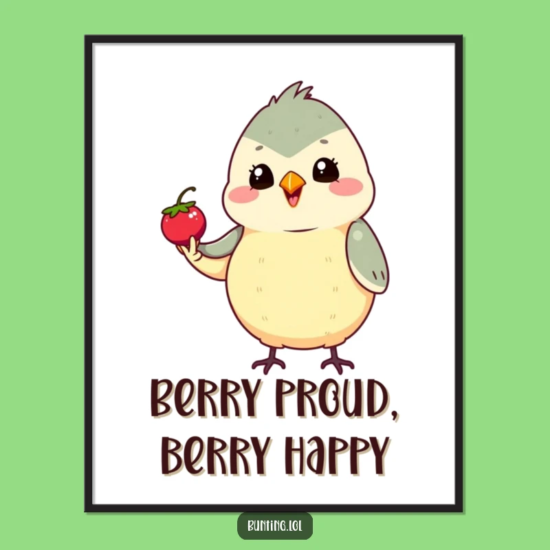 Free Printable Funny Wall Art: Proud Bunting Character, Downloadable & Print at Home Decor