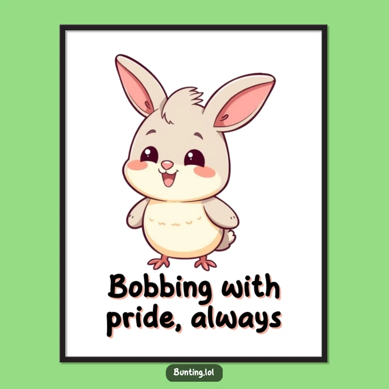 Free Printable Wall Art: Proud Bunting Head Bob Art, Downloadable & Print at Home Confident Decor