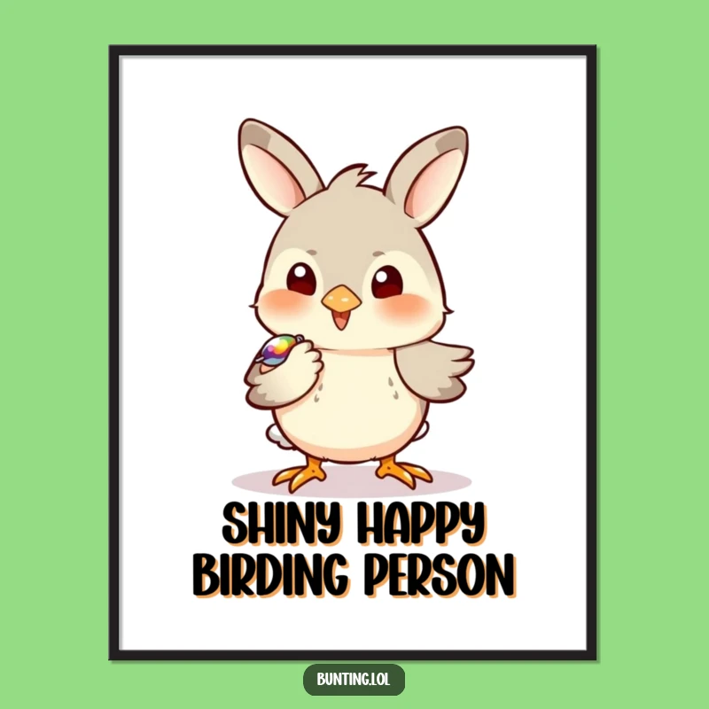 Free Printable Bunting Peck Wall Art: Funny Downloadable Bird Art for Curious Spaces