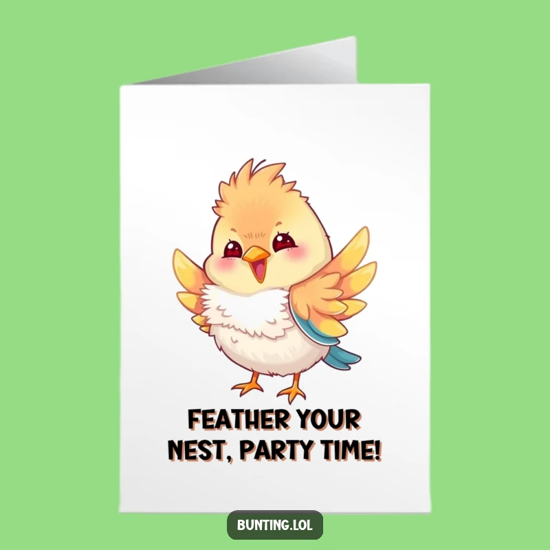 Free Printable Birthday Card: Fluffy Bunting - Fun Downloadable & Print at Home