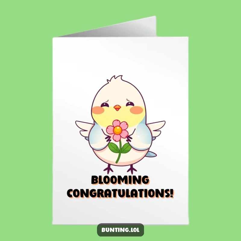 Free Printable Congrats Card: Smiling Bunting, Cheerful Downloadable Gift for Success