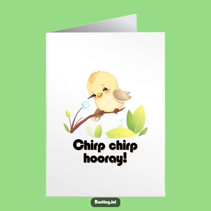 Free Printable Congratulations Card: Pecking Bunting, Funny Downloadable Gift for Cheering Up