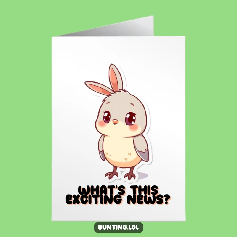 Free Printable Congrats Card: Curious Bunting Success - Funny Downloadable Gift!