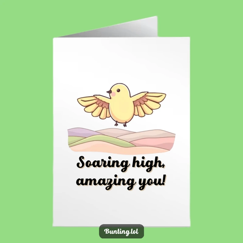 Free Printable Congrats Card: Soaring Bird Success, Downloadable Art for Reaching New Heights