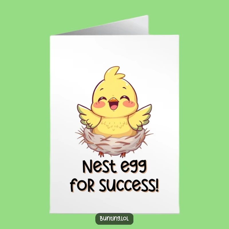 Free Printable Congrats Card: Busy Bunting, Joyful Build, Humorous DIY Download