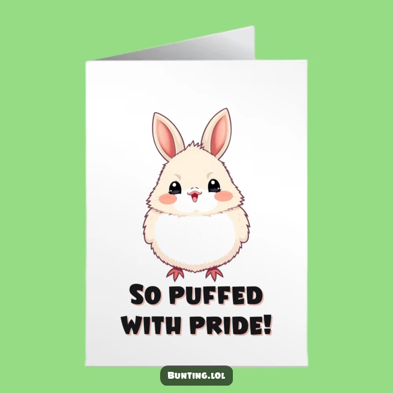 Free Printable Congrats Card: Fluffy Bunting for a Cheerful Downloadable Gift