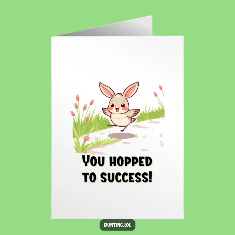 Free Printable Congrats Card: Bunting's Hop for a Cheerful Downloadable Gift
