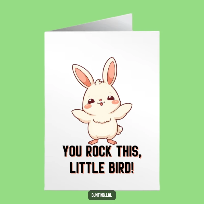 Free Printable Congrats Card: Bobbing Bunting Cheers - Funny Downloadable Gift!