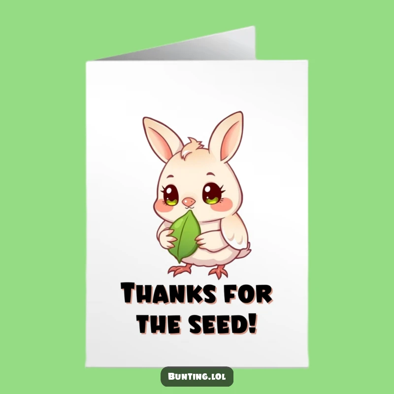 Free Printable Thank You Card: Bunting Bird Appreciating Small Things, Funny Downloadable Note