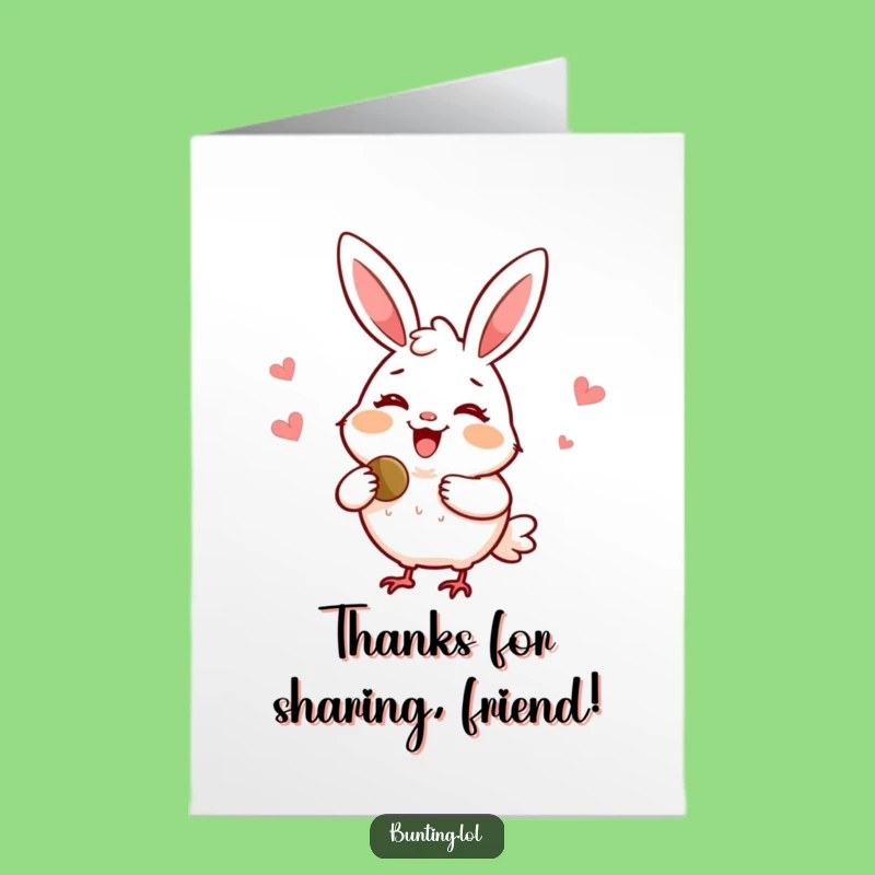 Free Printable Thank You Card: Bunting Shares Seed Funny Gift