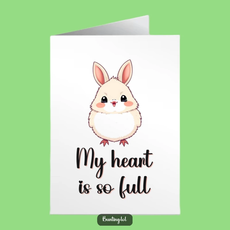 Free Printable Thank You Card: Excited Bunting for a Grateful Downloadable Gift