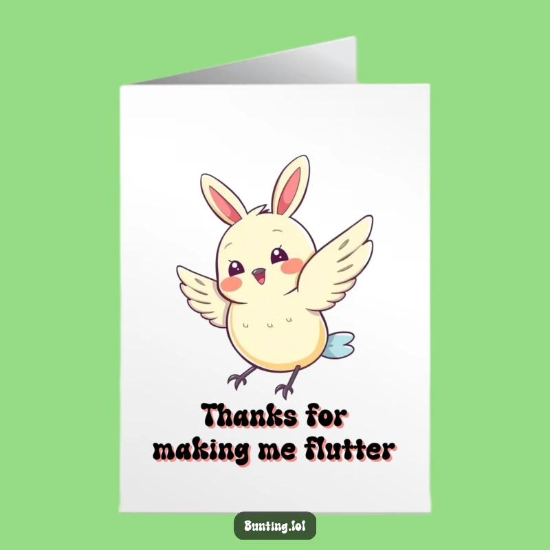 Free Printable Thank You Card: Fluttering Bunting, Cheerful Downloadable & Print at Home Gratitude