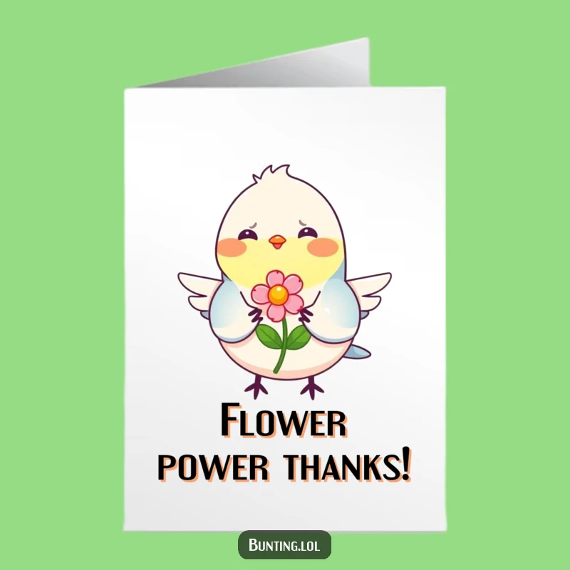 Free Printable Thank You Card: Smiling Bunting, Thoughtful Downloadable Gift for Gratitude