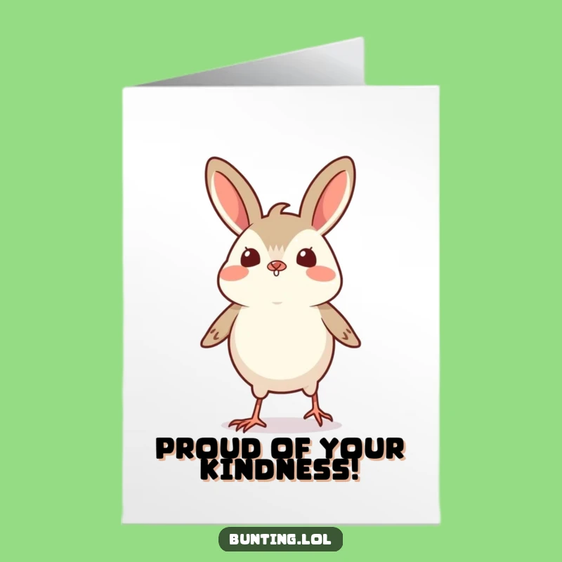 Free Printable Bunting Strut Thank You Card: Funny Downloadable Gift for a Job Well Done