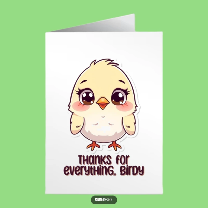 Free Printable Thank You Card: Curious Bunting, Funny Downloadable & Print at Home Gratitude