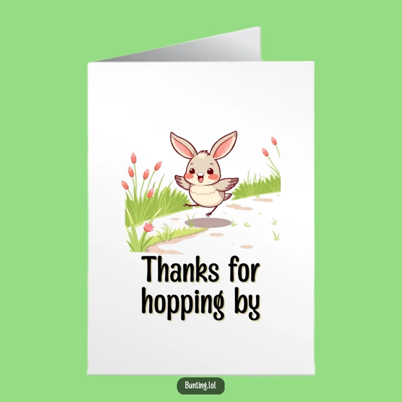 Free Printable Thank You Card: Bunting's Path for a Grateful Downloadable Gift