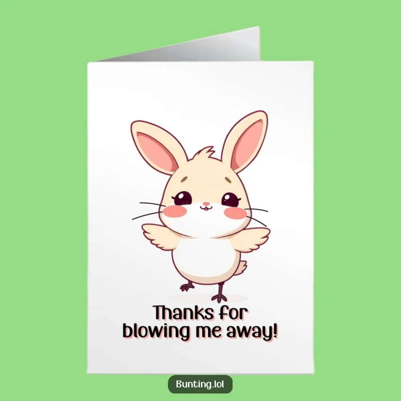 Windy Thanks: Free Printable Bunting Thank You Card Downloadable Gift