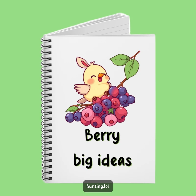 Funny Bunting Bird Berry Pecking Notebook - Hilarious Journal for Bird Lovers