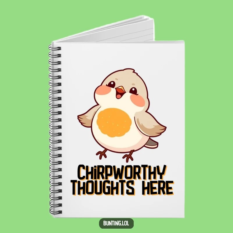 Funny Orange Bird Notebook: Joyful Songbird Journal, Humorous Gift for Writers