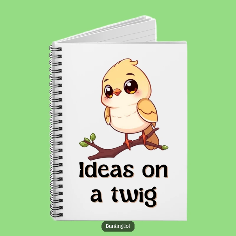 Funny Big Eyes Bird Notebook: Cheerful Perched Songbird Journal, Humorous Gift