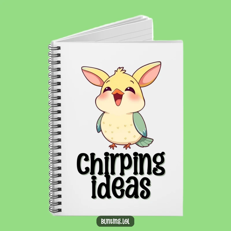 Funny Bunting Chirp Notebook: Happy Singer Journal, Ideal Funny Gift