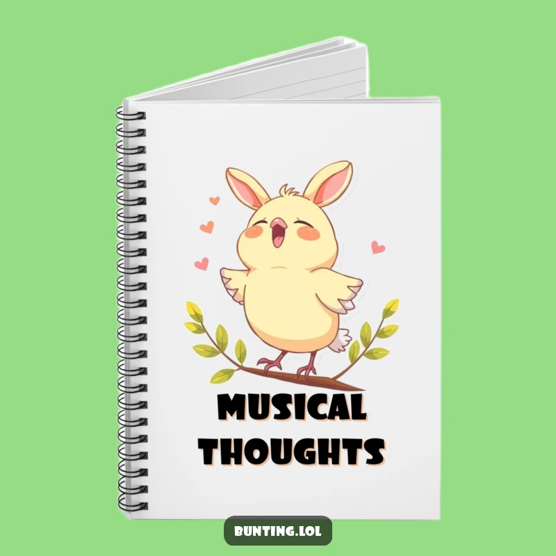 Funny Bunting Singing Joyfully Notebook - Hilarious Journal for Musical Ideas