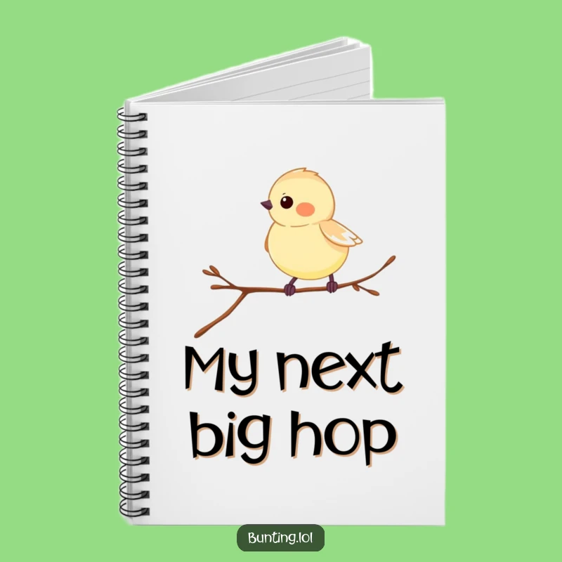 Funny Hopping Bunting Notebook: Jot Down Joys with This Playful Bird Journal