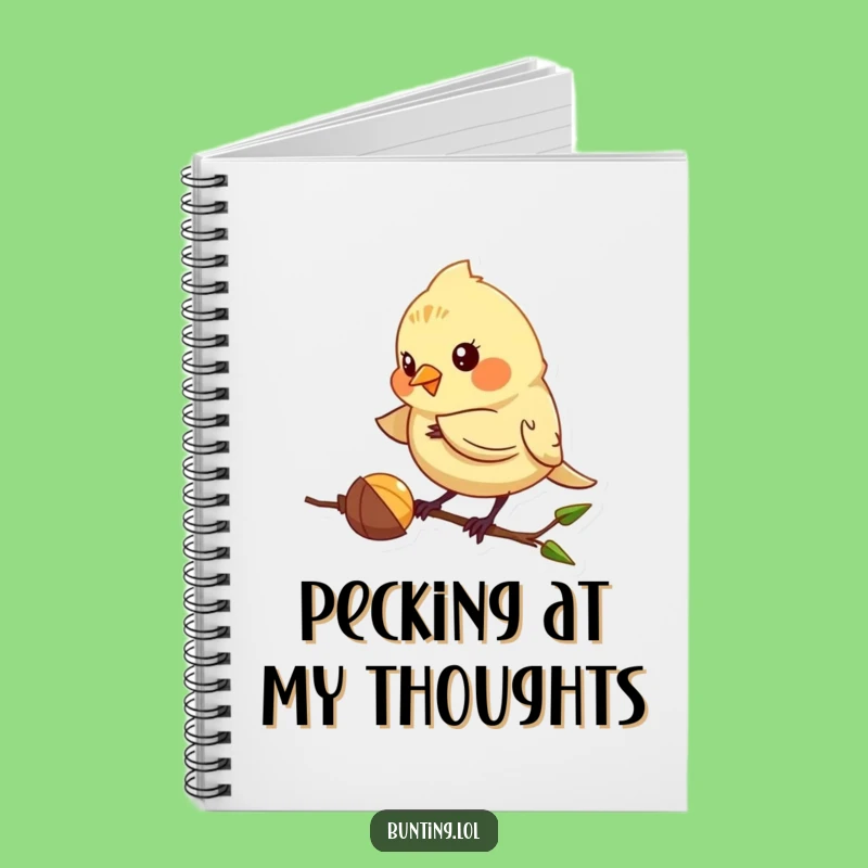 Funny Pecking Bunting Notebook - Jot Down Ideas with Hilarious Focus