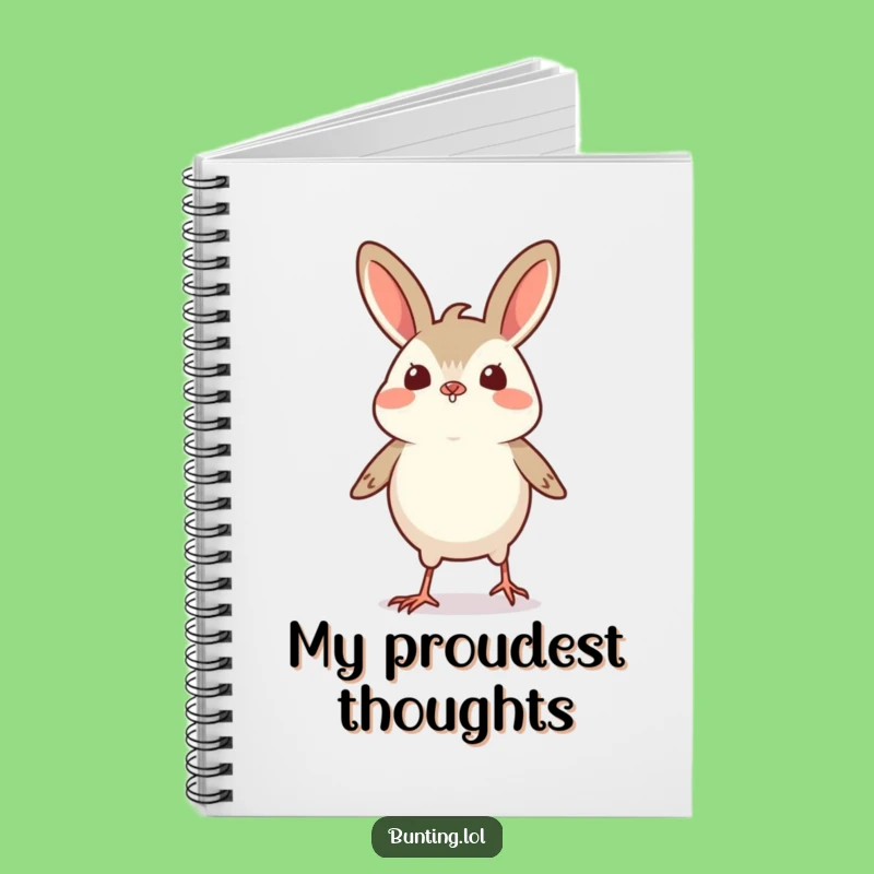 Funny Proud Bunting Notebook: Jot Down Ideas with a Confident Bird - Great Funny Gift!