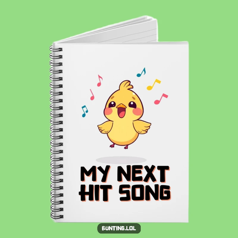 Funny Singing Bird Notebook: Jot Down Melodies - Ideal Funny Gift!