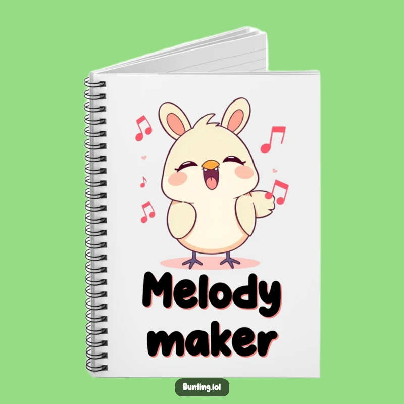 Funny Singing Bunting Notebook: Capture Melodies and Ideas with this Cheerful Character