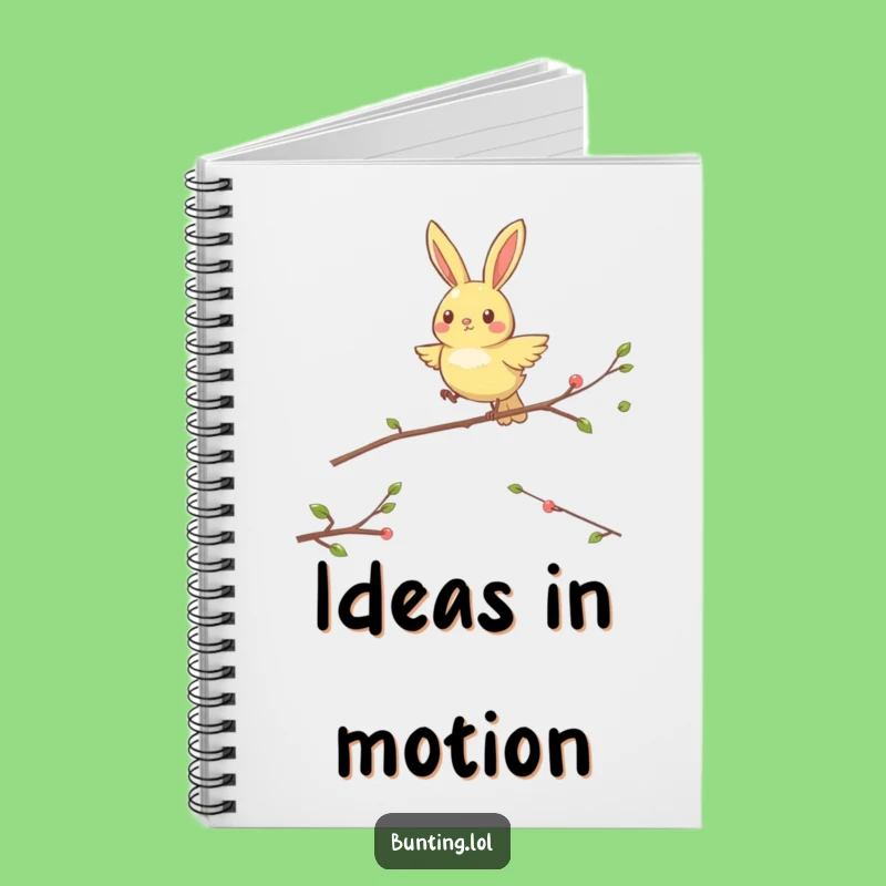 Funny Hopping Bunting Notebook: Energetic Bird Jumping, Hilarious Journal for Active Minds