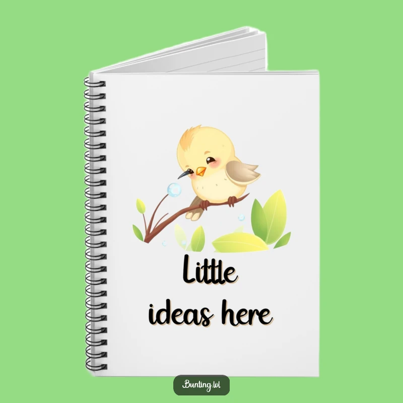 Funny Bunting Dewdrop Notebook - Jot Down Laughs, Bird Lover's Diary!
