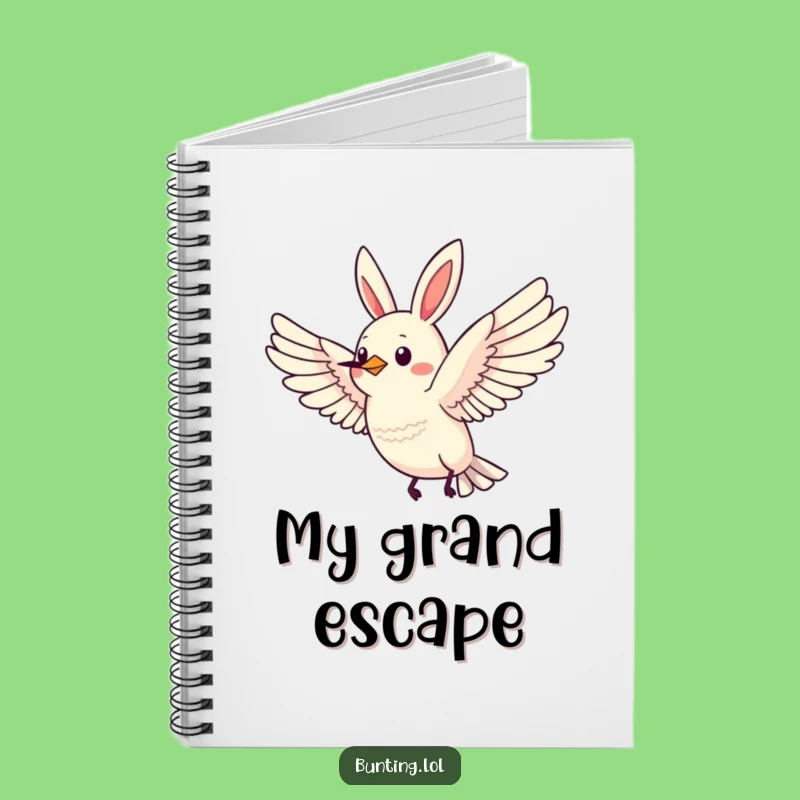 Funny Flying Bunting Notebook: Jot Down Your Soaring Ideas