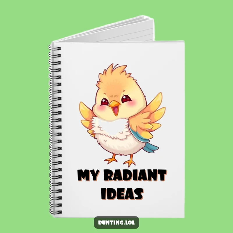 Funny Bunting Bird Feather Notebook: Jot Down Ideas with Flair, Perfect Gift