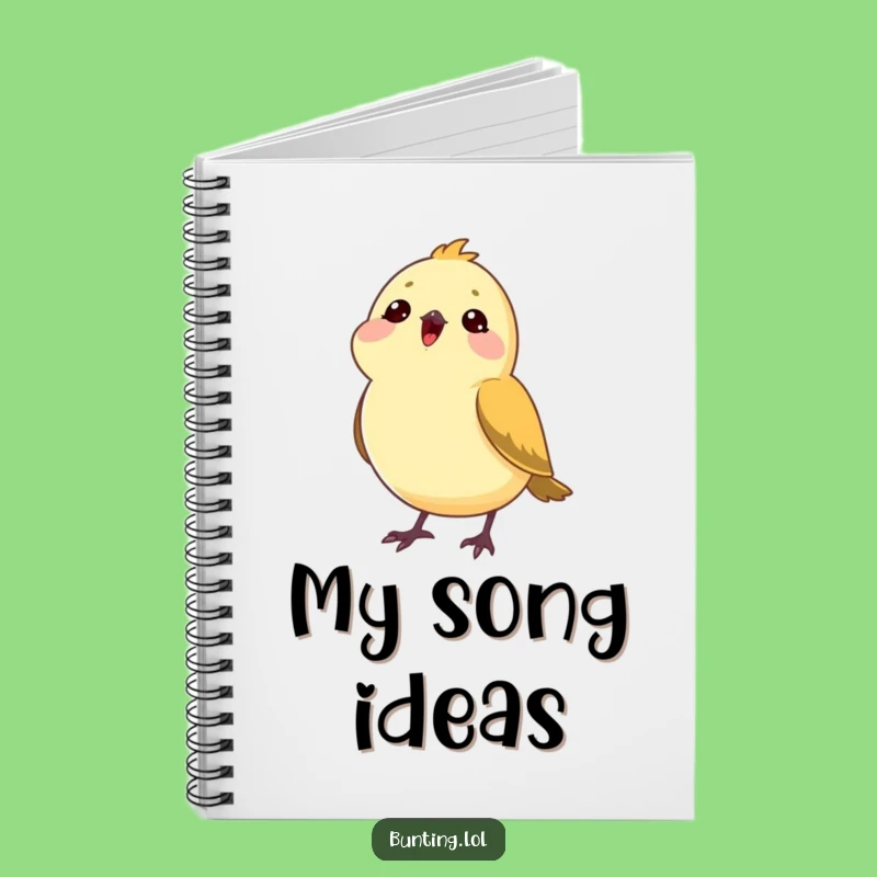 Funny Bunting Head Tilt Notebook - Capture Melodies and Ideas