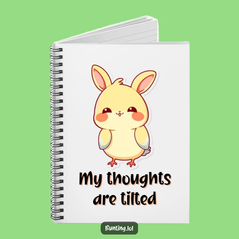 Funny Tilting Bunting Notebook: Curious Bird Head Tilt, Hilarious Journal for Ponderers
