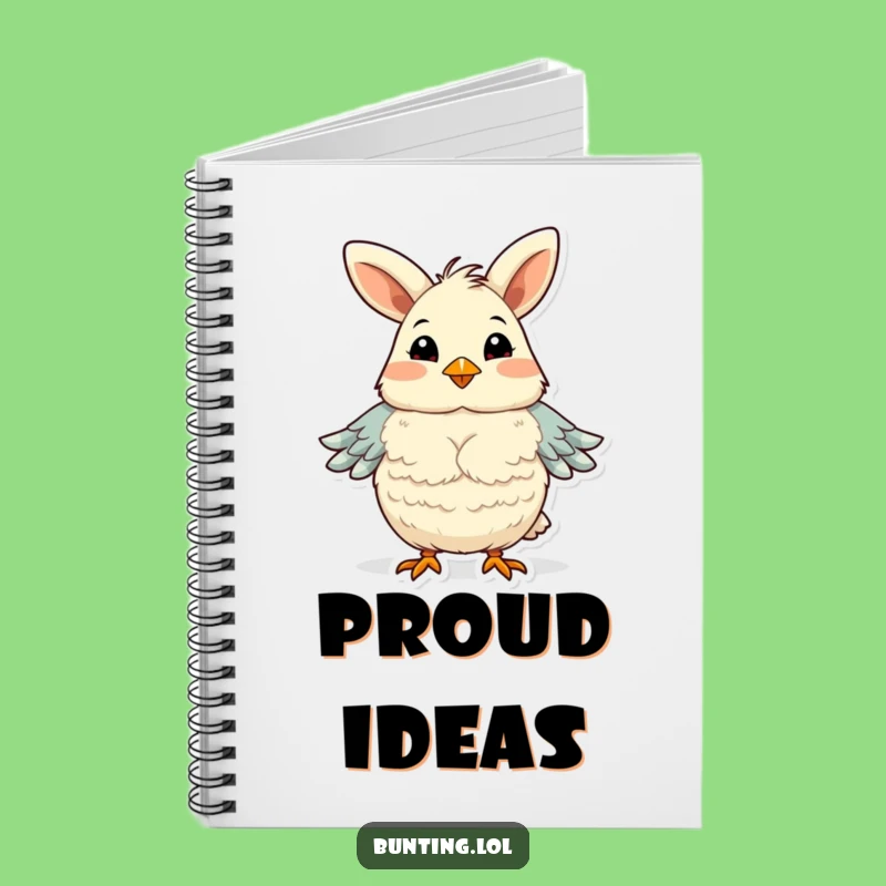 Funny Bunting Proud Chest Fluffing Notebook - Hilarious Journal for Confident Thoughts