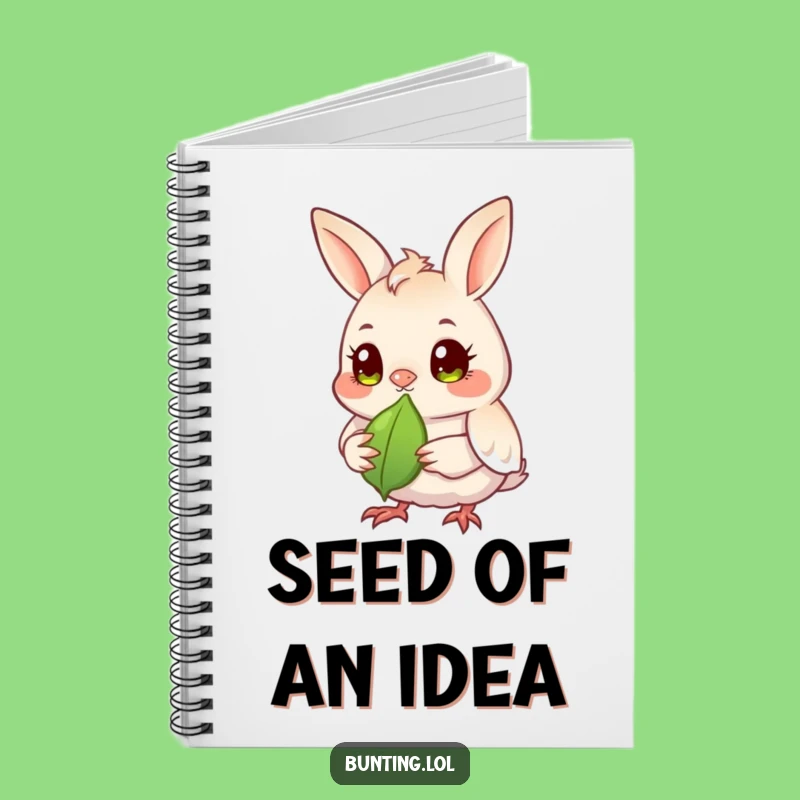 Funny Bunting Seed Watcher Notebook - Document Your Observations with Humor