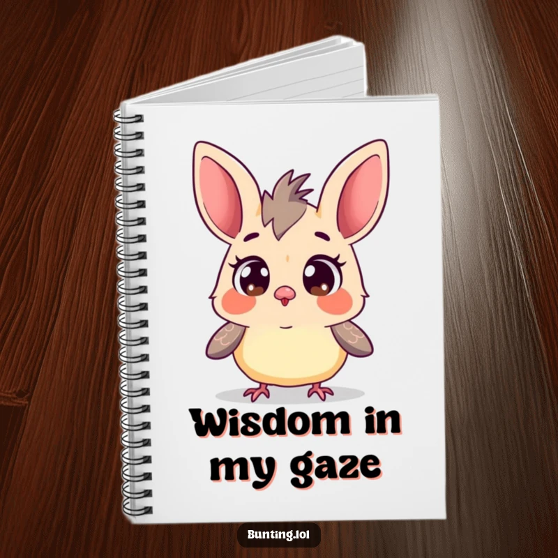 Funny Curious Bunting Notebook: Wide-eyed bunting bird curiously surveying its surroundings, perfect for writing funny observations.