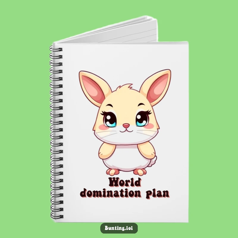 Funny Determined Bunting Notebook - Write Your Goals with Purpose
