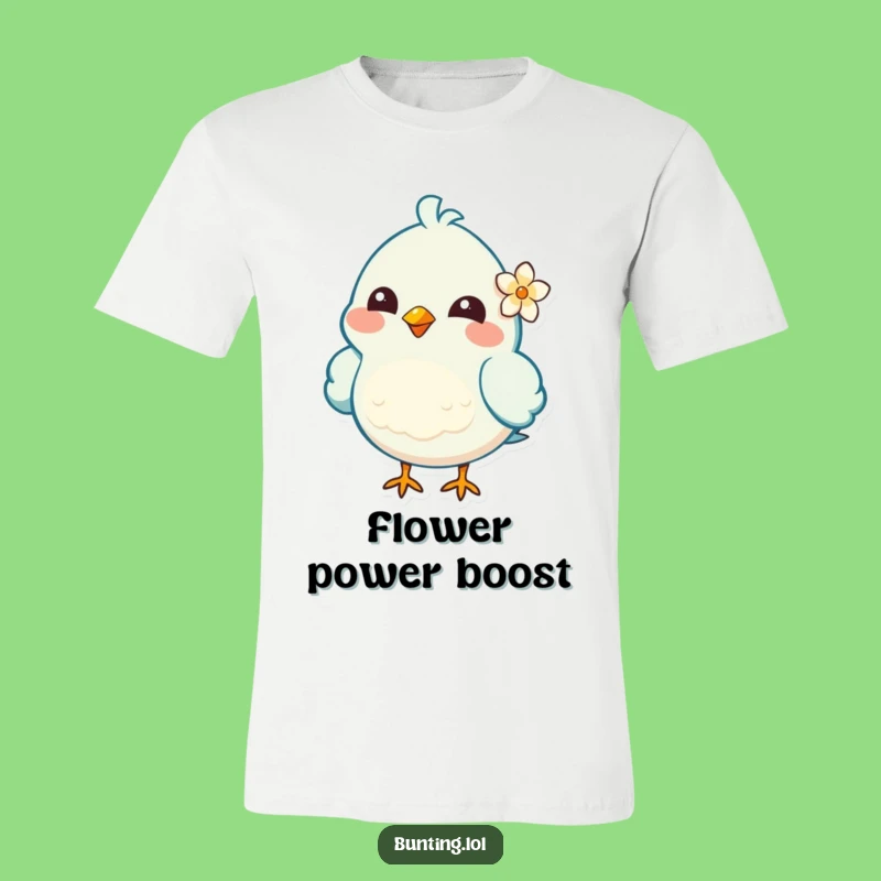Funny Flower Bird T-Shirt: Cheerful Companion - Great Funny Gift!