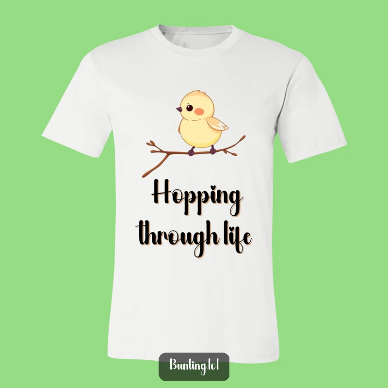 Funny Hopping Bunting T-Shirt: Lively Bird Design, a Comfy and Hilarious Gift