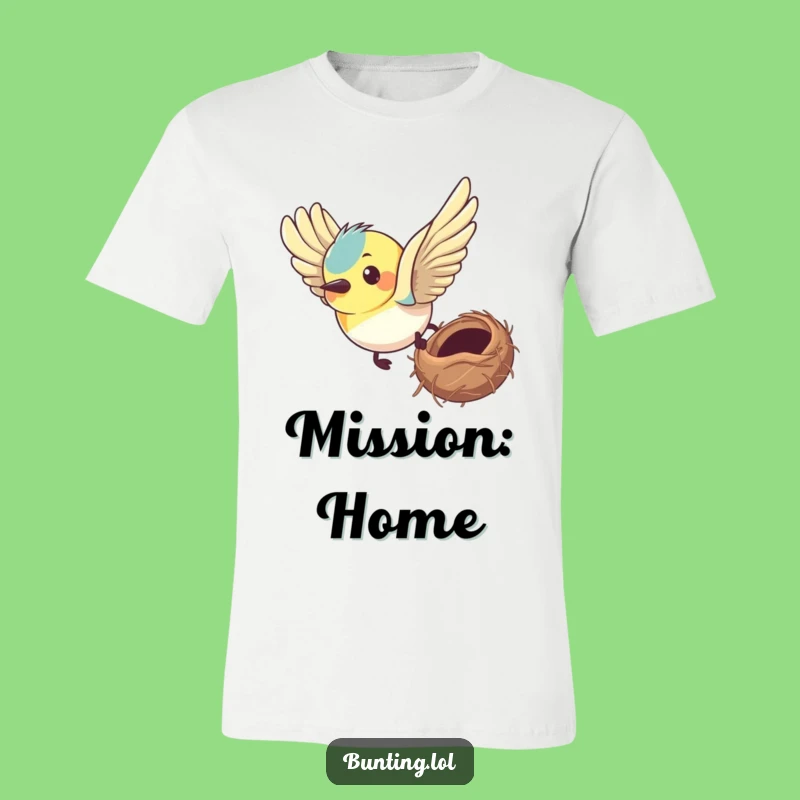 Funny Bunting Determined T-Shirt: Flying Towards Goals Tee, Perfect Gift