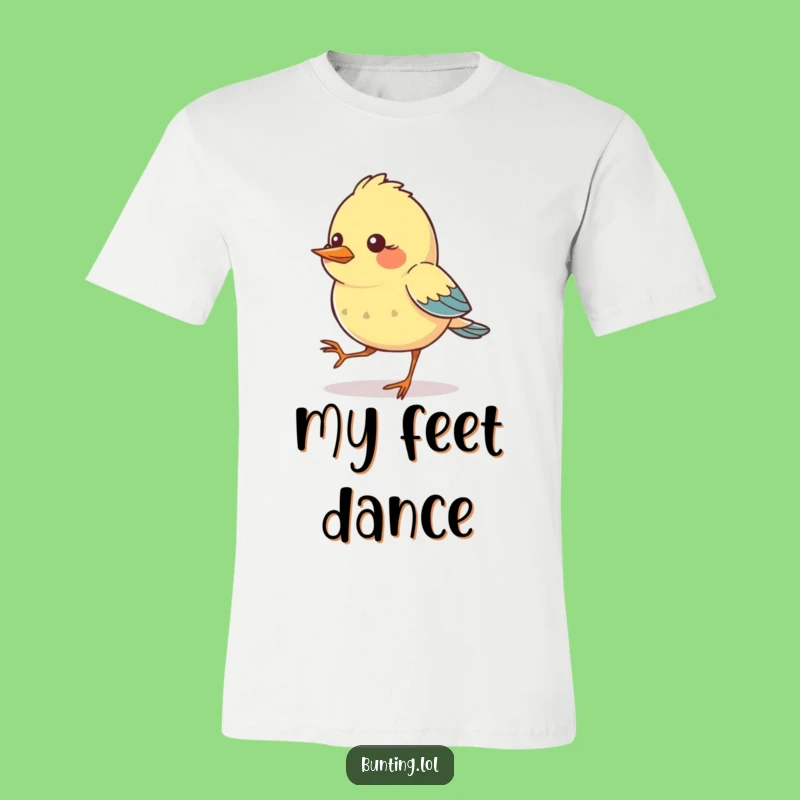 Funny Tapping Bird T-Shirt: Bunting Dancer - Perfect Funny Gift!