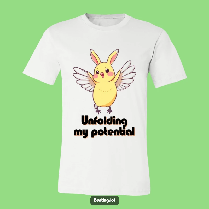 Funny Bunting Bird T-Shirt - Graceful Wing Stretch, Hilarious Gift for Free Spirits